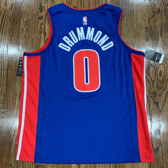 Andre Drummond Nike Swingman Detroit Piston Jersey - Picture 5 of 7